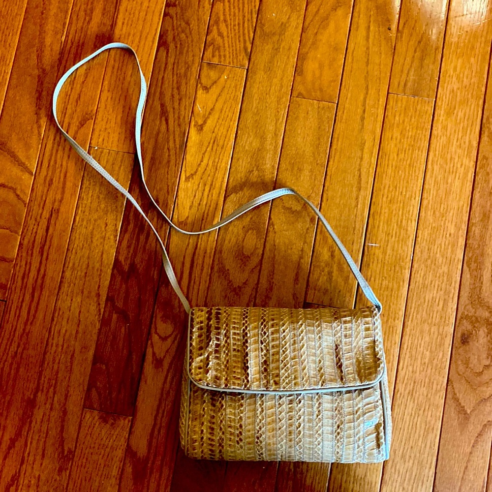 Anne Klein vintage faux snake skin little purse